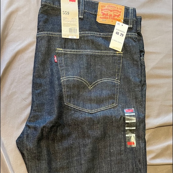 Mens Levis 559 Relaxed Straight Fit Jeans W-48 L-29 - Picture 3 of 5